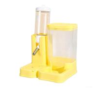 Distributeur d'eau étanche et récipient alimentaire pour hamsters, bouteille de 80 ml avec mangeoire de 320 ml pour petits animaux de compagnie (jaune)
