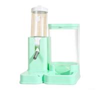 Distributeur d'eau étanche et récipient alimentaire pour hamsters, bouteille de 80 ml avec mangeoire de 320 ml pour petits animaux de compagnie (vert)
