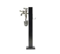 Distributeur d'eau extérieur en acier inoxydable avec robinet et pistolet pulvérisateur - Bouche anti-gel autoportante pour utilisation dans le jardin