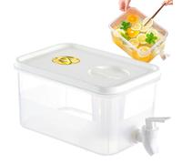 Distributeur d'eau filtré pour réfrigérateur - Pichet à boissons avec Spigot - Supprimez les boissons avec date de conservation - Délicieux réservoir d'eau pour bureau, bar à domicile, pique-nique ou