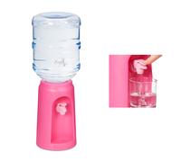 Relaxdays, Distributeur d’Eau avec réservoir et Robinet, Fontaine de Bureau, 4,5 l Plastique, H x D: 47,5 x 17 cm, Rose