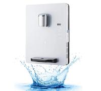 Distributeur d'eau mural avec sécurité enfant électronique, chauffage réglable 2200 W, grand écran tactile, capacité 30L/h, multi-vitesses pour bureau