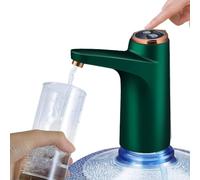 Distributeur d'eau NK - Indicateur LED, batterie USB rechargeable de 1500 mAh, matériau en silicone, compatible 4,5L 5L 7,5L 10L 11,3L 15L 18,9L avec les adaptateurs 3,8 et 4,8cm (Vert)