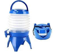 Distributeur d'eau Pliable de 5,5 L avec Robinet, récipient à Boissons en Plastique Portable, avec poignée et Base Amovible