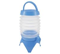 Distributeur d'eau pliable de 9,5 l en plastique de qualité alimentaire avec couvercle de robinet - capacité - Pour camping, randonnée, voyage, barbecue, caravane