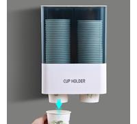 Distributeur D'eau Porte-Gobelet Mural, Gobelet En Papier Jetable Automatique Sans Poinçon, Support De Rangement Transparent Organisateur