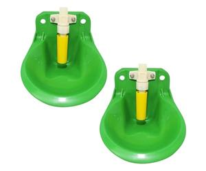 Distributeur d'eau pour animaux : double bol, mécanisme de recharge facile, construction robuste, outil agricole portable pour bétail, alimentation à l'air