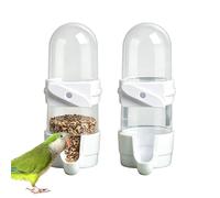 Distributeur d'eau pour Cage À Oiseaux | 2 Pièces Transparent À Verrouillage Automatique,Distributeur Suspendu pour Oiseaux de Compagnie,pour Calopsitte Inséparables Conure Perroquet Canari Hérissons
