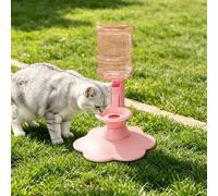 Distributeur d'eau pour chat, 650 ml, amovible, non électrique, automatique | Aucune source d'alimentation nécessaire - Prêt à l'emploi, design anti-retour réglable en hauteur, garde l'eau propre