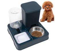 Distributeur d'eau pour chat, gamelle antidérapante 2 en 1, 27 x 25 cm, mangeoires automatiques portables, idéales pour les chats de petite, moyenne et grande race, fournitures pratiques pour nourrir