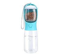Distributeur d'eau pour Chien Portable 300ml/550ml Bac Intégré Antifuite sans BPA Alimentaire pour Randonnée Voyage Parc Promenade(Blue,Large)