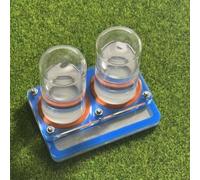 Distributeur d'eau pour Fourmis à Double Tours - Tube en Verre Anti-Fuites, Grande Capacité pour Fourmilière, Terrarium Reptiles et Insectes (Blue, 2 * 15ml H4cm)