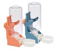 Distributeur d'eau pour Lapin, 2 pièces de 500 ML, Bouteille Anti-Fuite pour Hamster, Siphon Auto-remplissant Suspendu, Abreuvoir pour Lapin pour Cage d'animaux domestiques, Distributeur 'Eau pour