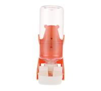 Distributeur d'eau pour Lapin 500ml, Bouteille Claire Anti-Renversement | PP Orange, Lecture du Niveau, Pose Rapide, pour Cages et Petits Enclos de Hamster ou Furet