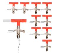 Distributeur d'eau pour lapins - Système d'abreuvoir en métal - Mamelon d'eau - Kit d'arrosage automatique - Abreuvoir pour lapins et volailles - 10 raccords de seau, fournitures pour animaux de