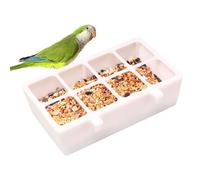 Distributeur d'eau pour Oiseaux | Bol Nourriture Oiseaux Anti-Renversement 8 Cases - Accessoires pour Animaux De Compagnie pour Extérieur Jardin Balcon Terrasse Pergola Porte Matin