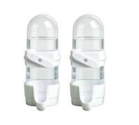 Distributeur d'eau pour oiseaux,Clipsable Automatique Transparent 2 Pièces - Abreuvoir suspendu pour oiseaux de compagnie - Pour Calopsitte Inséparables Conure Perroquet Canari Hérissons Hamsters et P