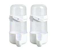 Distributeur d'eau pour Oiseaux - Clipsable Automatique Transparent 2 Pièces,Abreuvoir Suspendu pour Oiseaux De Compagnie | Petite Perruche Calopsitte Inséparables Conure Perroquet Canari Hérisson