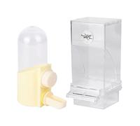 Distributeur d'eau pour oiseaux, distributeur d'eau pour perroquet, bouteille anti-déversement, récipient monté sur cage, réservoir de débit automatique avec corps transparent et buse sécurisée pour