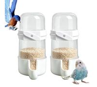 Distributeur d'eau pour oiseaux - Snap-Lock - Lot de 2 bouteilles automatiques à suspendre - Pour petits perruches, perruches, canaris, hérissons