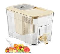 Distributeur d'eau pour réfrigérateur - Avec pommes de pin - 6 l - Résistant aux fuites - Distributeur de jus avec couvercle et filtre - Pour les fêtes d'été et les jours fériés - C'est un choix sûr