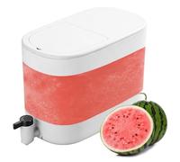 Distributeur d'eau pour Réfrigérateur avec Robinets,4L Distributeur Boisson avec Couvercle,Fontaine à Boisson,Grand Seau À Eau Glacée pour Les Fêtes,Les Voyages,Les Pique-Niques (Blanc)