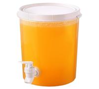 Distributeur d'eau pour réfrigérateur, distributeur de boissons 5 l avec bec verseur - Eau de réfrigérateur empilable pour les fêtes, le camping et la maison - Transparent, blanc, boisson pour