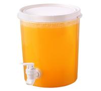 Distributeur d'eau pour réfrigérateur, distributeur de boissons avec bec verseur sans fuite, récipient à boissons en PP de qualité alimentaire pour réfrigérateur, fêtes et camping, 3, 5 l, transparent