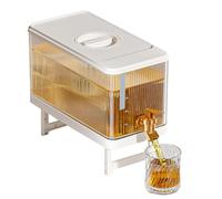 Distributeur d'eau pour réfrigérateur - Distributeur de boissons, récipient en verre | 4,5 L de grande capacité avec robinet, support surélevé, design à chargement par le bas, boissons froides, jus