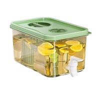Distributeur d'eau pour réfrigérateur - Récipient à boissons à deux points de huit litres avec robinet, réservoir de boisson anti-fuite, pichet de rangement sur le plan de travail, utilisation dans la