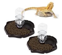 Distributeur D'eau Pour Reptile, Lot de 2 Abreuvoir Tortue, Bol Reptile, Abreuvoir pour Reptiles, Distributeur Automatique D'eau pour Tortue, Bac À Eau pour Reptiles pour Reptile Tortue Terrestre