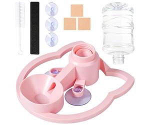 Distributeur d'eau pour tasses d' d'eau anti-tipping pour chat | Distributeur de bol à eau pour chien avec bouteille de 630 ml pour chaton chiot petits chiens Balcony Outdoor Indoor Drinking