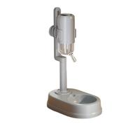 Distributeur d'eau vertical pour animaux de compagnie - 750 ml, céramique, PP, ABS, 28 x 17 x 52 cm - Distributeur automatique de balle réglable - Gamelle pour chat et chien avec bec d'eau à roulettes
