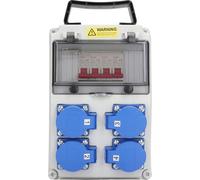 Distributeur d'électricité portatif étanche avec disjoncteur 4 prises 16A 200?250V pour jardin Courtyard