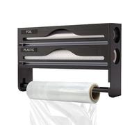 Distributeur d'emballage | Distributeur de papier d'aluminium | Organisateur avec cutter pour cuisine et nourriture quotidienne de -manger et maison