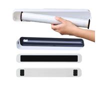 Distributeur d'emballages - Cutter de cuisine magnétique en ABS | 36 cm pour film étirable domestique et porte-feuille avec lame coulissante | Support réutilisable avec ventouse pour une utilisation