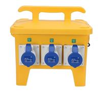 Distributeur d'énergie portable, poignée robuste, facile à utiliser à l'extérieur pour les chantiers de construction et les événements, jaune