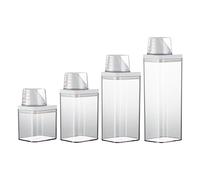 Distributeur Détergent À Lessive (4) - Distributeur Grancapacité pour Perles Parfumées Et Poudre pour La Maison | Rangement pour Liquià Lessive - Conteneur Transparent pour Lessive en Poudre