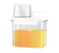 Distributeur Détergent À Linge Hermétique avec Tasse Mesure Et Graduation Claire - Conteneur Transparent PVC avec Joint Silicone Étanche | 1100ml/1800ml/2300ml Options | 13x8x18-30cm