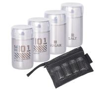 Distributeur d'extérieur - Bouteille shaker à poudre en acier inoxydable, récipient d'assaisonnement de voyage léger, accessoire de rangement avec couvercle sécurisé, organisateur de cuisine pratique