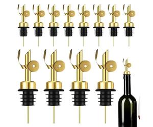 Distributeur d'huile d'olive avec bec verseur - 12 verseurs de bouteilles de cuisine - Becs pour huile d'olive pour bouteilles - En acier inoxydable - Pour verser de l'huile d'olive Sichsesig,