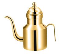 Distributeur d'huile d'olive en acier inoxydable de 325 ml avec bec verseur anti-goutte pour vinaigre, sauce, graisse - Doré