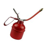 Distributeur d'Huile Manuel avec Tuyau - Bidon d'Huile en Acier pour Huile Moteur, Pistolet à Huile à Pompe Manuelle - pour les Voitures, Motos et machines. (400ml)