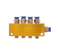 Distributeur d'huile réglable en laiton Distributeur d'huile réglable 2/3/4/5/6/7/8/9/10/12 voies, sortie adaptée au système de pompe centrale, séparateur 4mm 6mm(TKA-4,PC401)
