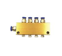 Distributeur d'huile réglable en laiton Valve en laiton réglable, distributeur d'huile lubrifiante, bloc collecteur 7/8/9/10/11/12 voies, connecteur enfichable, tuyau 6mm 4mm(9 Way)