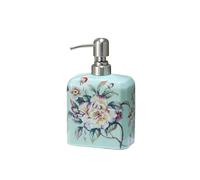 Distributeur Distributeur de Savon en céramique Grande capacité avec Pompe, Flacon Vide for Liquide et Gel Douche Type Presse (hôtel)(Green)