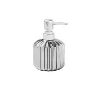 Distributeur Distributeur de Savon Liquide en céramique for Salle Bain, Flacon Pompe for lotions, savons liquides et shampoings(Silver)