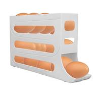 Distributeur D'Oeufs à Rouler, Conteneur de Support D'Oeufs à Roulement Automatique à 4 Niveaux, Stockage de Plateau à Oeufs Peu Encombrant 60 œufs, adapté au Stockage de Cuisine