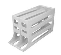 Distributeur d'oeufs, deux rouleaux à oeufs automatiques par gravité à 4 couches, économisez de l'espace 60 étagères de stockage d'oeufs de réfrigérateur, armoire kaichen (WHITE)
