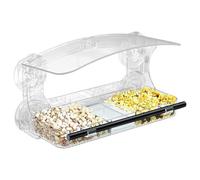 Distributeur d'oiseaux À Ventouse pour Fenêtre,Distributeur Accroche Fenêtre | Boîtier Alimentaire en Acrylique Amovible Etanche pour Observation Intérieure des Oiseaux